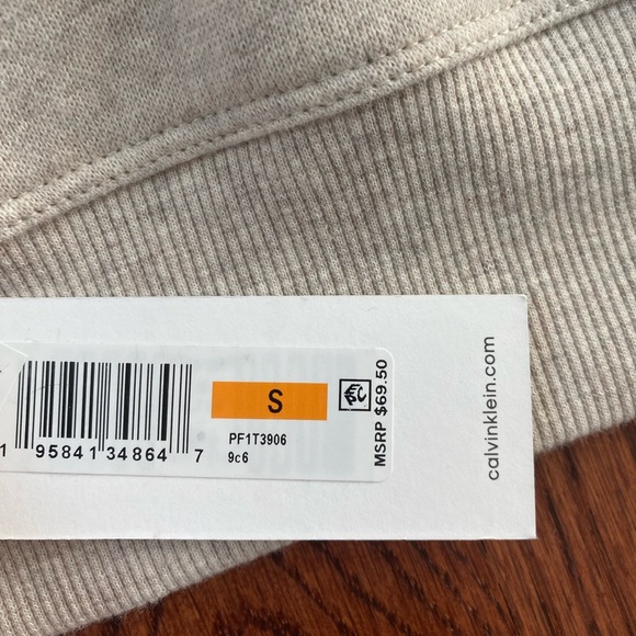 NEW Calvin Klein Women’s Sweatshirt and Sweatpants Set, Greyish/ Sand, Size S - Picture 4 of 8